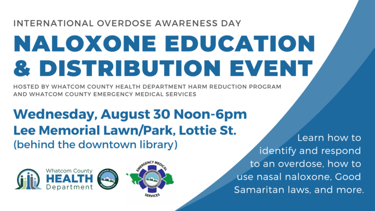 Free Naloxone Distribution and Education Event – Wednesday, August 30
